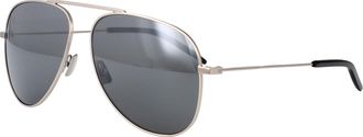 Saint Laurent Unisex Sunglasses Sl800 Silver Silver-Silver-Silver Metal Silver/silver/silver