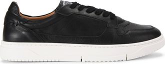 Steve Madden Mens Leather Cliff Trainer Black Sneakers - Size UK 11