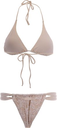 MC2 Saint Barth Womens Bikini Guelle Shiny Lace Beige Polyamide One-Pieces