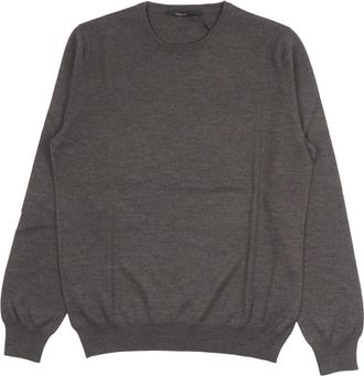 Tagliatore Round-neck Knitwear, male, Gray, Size: L Marley Round-neck Knitwear