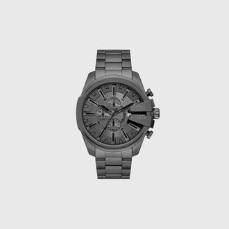 Diesel Diesel Mega Chief Slim Chronograph Gray Stainless Steel Watch - Timeframes - Man - Grey