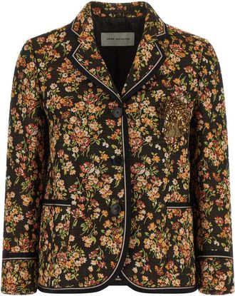Dries Van Noten Multicolor Floral Notched Lapel Blazer