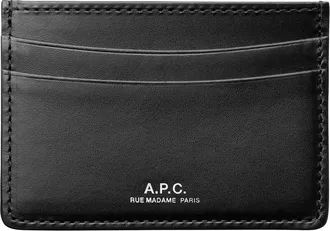 A.P.C. Kaarthouder Andr&eacute; - unisex - Portefeuilles - Zwart - ONE Size - Leer - Accessoires