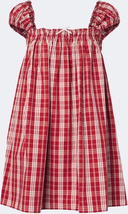Faithfull The Brand Belinha checked cotton minidress
