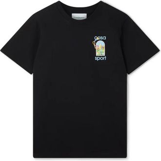 Casablanca Kleurrijk T-shirt - Heren - T-shirts - Zwart - 2XL - Katoen - Tops