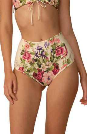 Montce Swim Polly Floral High Waist Bikini Bottoms in Bouquet at Nordstrom, Size X-Small