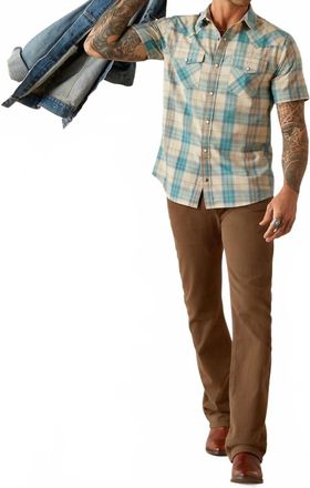 Ariat Howland Retro Fit Button Down Shirt In Blue