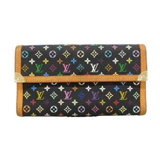 Louis Vuitton Noir Long Wallet (Tri-Fold) (Pre-Owned)