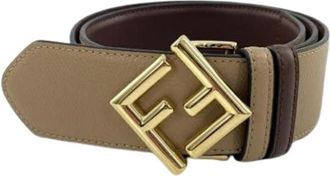 Fendi Pre-owned Vintage Fur Belt - Dames - Vintage Accessoires - Bruin - ONE Size - Leer - Vintage