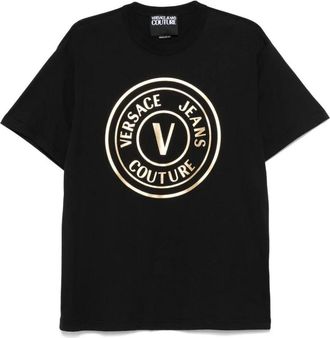 Versace Jeans Couture Zwart Crew Neck T-shirt - Heren - T-shirts - Zwart - XS - Tops