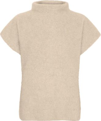 BTF-CPH Jersey de Cachemira y Raccoon de Manga Corta - Knitwear - Mujer - Beige - XS