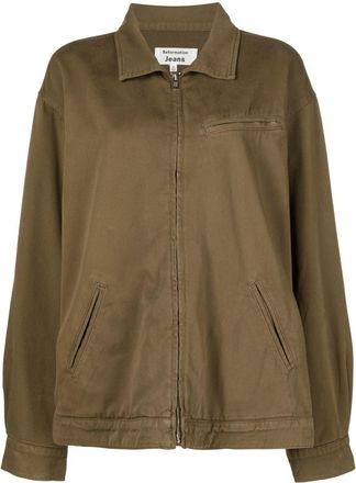 Reformation Marco bomber jacket - women - Cotton - 2X - Green
