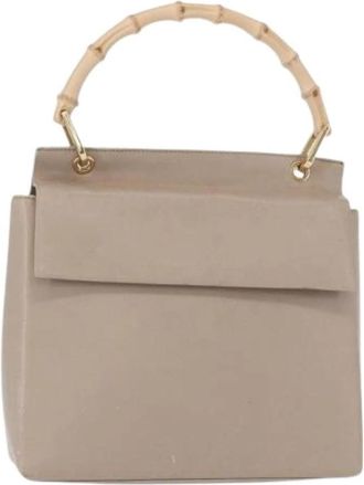 Gucci Pre-owned Vintage Handtas - Dames - Vintage Handtas - Beige - ONE Size - Leer - Vintage