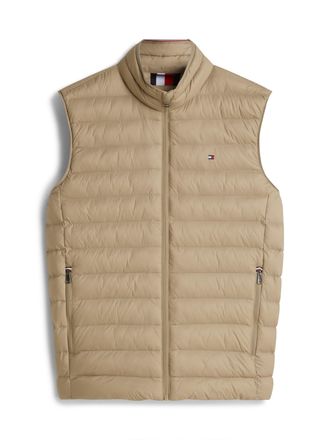 Tommy Hilfiger Steppweste TOMMY HILFIGER PACKABLE RECYCLED VEST, Herren, Gr. XXL, coastal taupe, Web, Obermaterial: 100% Polyamid, normal h&uuml;ftlang, Westen Steppweste