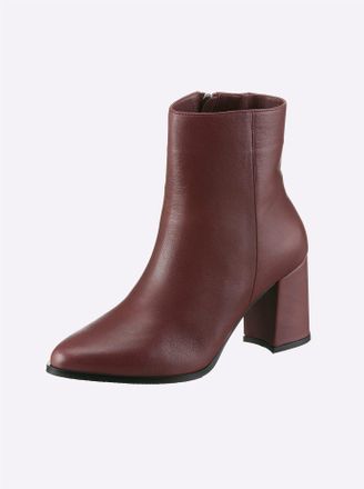 Andrea Conti Stiefelette ANDREA CONTI, Damen, Gr. 36, rot (bordeaux), Leder, Nubukleder, Rindsleder, Schuhe Stiefelette