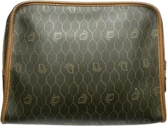 Dior Pre-owned Clutches, female, Green, Size: ONE SIZE Pre-owned Leather Clutch