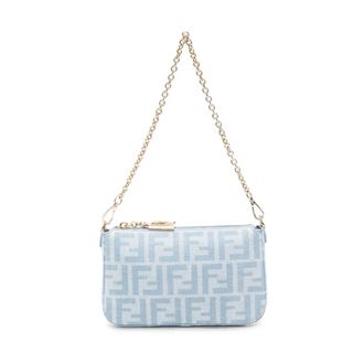 Fendi Pochette Baguette - female - Fendi - Shoulder Bags - Blue - ONE SIZE - Bags