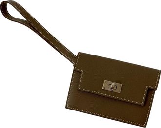 Hermès Brown Leather Coin Purse/Coin Case (Pre-Owned)