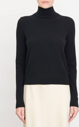 Vince Cashmere Turtleneck Sweater In Black
