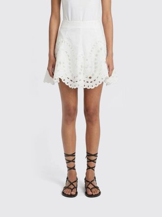 Charo Ruiz Ibiza Ibiza Cotton Skirt With Embroidery