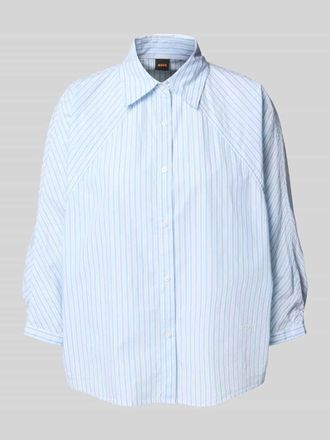 Boss Orange by Hugo Boss BOSS Orange Boxy Fit Hemdbluse aus reiner Baumwolle in Hellblau, Gr&ouml;&szlig;e 40