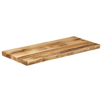 Berkfield Home Table Top Live Edge 90x40x2.5 cm Solid Wood Rough Mango in Brown