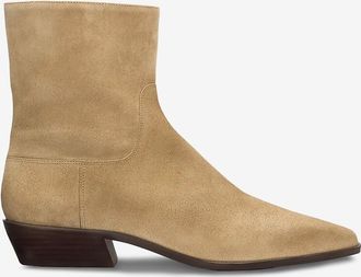 Reformation Stiefeletten mit kubanischem Absatz aus Wildleder Dominique 25