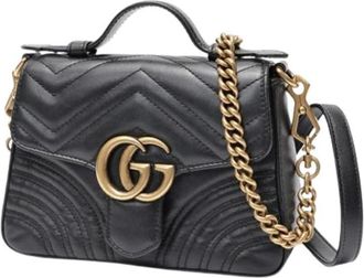 Gucci Pre-owned Handbags, female, Black, Size: ONE SIZE Pre-owned Vintage Shoulder Bag