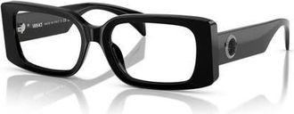 Versace 51mm Rectangle optical glasses in Black at Nordstrom