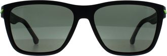 Police Rectangle Mens Matte Black Grey Green Polarized SPLB38E Tailwind 3 - One Size