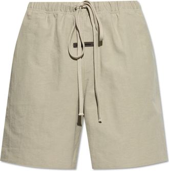 Fear of God Katoenen shorts met logopatch - Heren - Korte Broeken - Grijs - L - Katoen - Korte Broeken