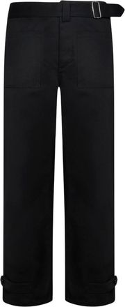 Alexander McQueen Black Straight Cargo Pants