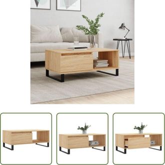 vidaXL Tavolino in legno - Tavolino Salotto Rovere Sonoma 90x50x36,5 cm Legno Multistrato