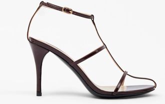 Mi-Mai Gupta Patent Leather Heeled Sandals in Burgundy at Nordstrom, Size 10