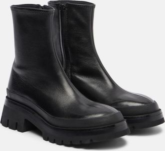 Khaite Fallon 35 leather ankle boots