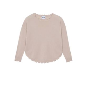 Kujten Kujten, Truien & Vesten, Dames, Beige, M, Kasjmier, Kasjmier Ronde Hals Trui