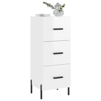 Berkfield Home Sideboard High Gloss White 34.5x34x90 cm Engineered Wood