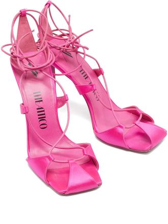The Attico pre-owned 100mm strappy sandals - Pink