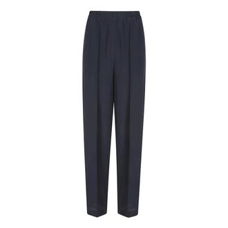 Fabiana Filippi Wide Trousers, female, Blue, Size: 2XS Crepe Wide-Leg Trousers
