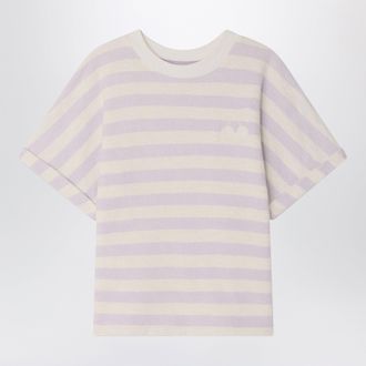 BONPOINT Farah lilac/ivory striped T-shirt