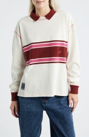 Damson Madder Stripe Organic Cotton Rugby Top in Ecru at Nordstrom Rack, Size 2 Us / 6 Uk