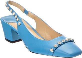Jimmy Choo London Hya 45 Leather Slingback Pump