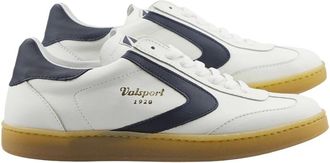 Valsport Schoenen, Dames, Veelkleurig, 38 EU, Wit Blauw Leren Sneakers