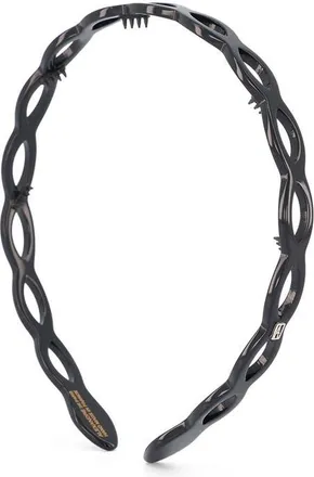 Alexandre de Paris Cutout Ultracomfort Acetate Headband in Black at Nordstrom