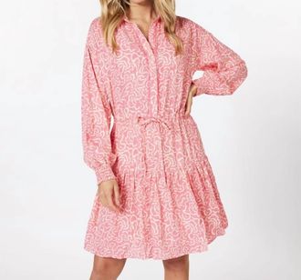 Esqualo Vonda Vibrant Vacay Dress In Pink