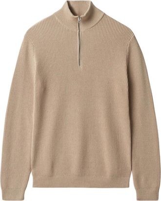 Gabba Truien & Vesten, Heren, Beige, S, Roll Neck Gebreide Cape in Licht Zand