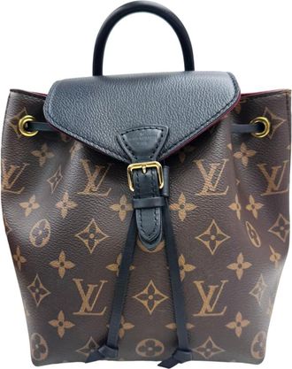 Louis Vuitton Monogram Brown Noir Monogram Leather Backpack (Pre-Owned)