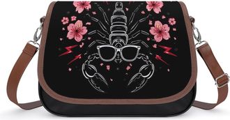 Generic Scorpions Print Crossbody Bags for Women Shoulder Messenger Bag Purse Handbags