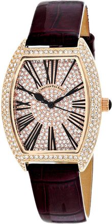 Christian Van Sant Womens Rose gold dial Watch