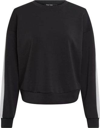 Marc Aurel Sportief sweatshirt met streepaccent - Dames - Sweatshirts - Zwart - XS - Polyester - Hoodies & sweatvesten